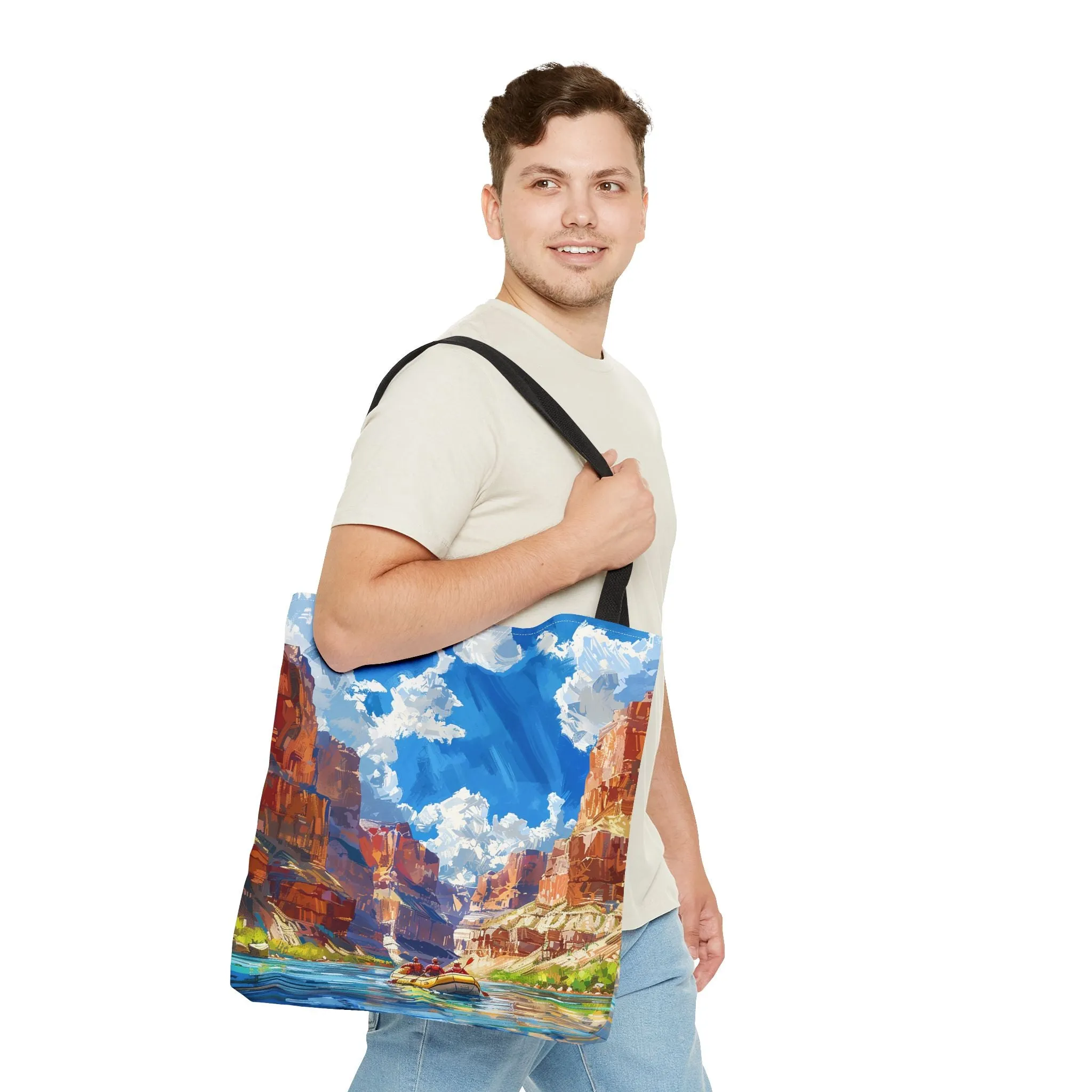 Colorado River Rafting Tote Bag - Ride the Rapids Through the Grand Canyon - Carry the Adventure! Available in 3 sizes.