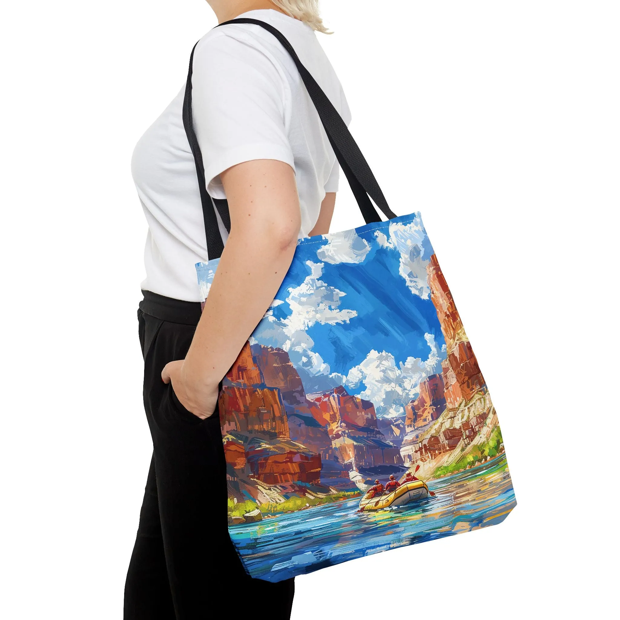 Colorado River Rafting Tote Bag - Ride the Rapids Through the Grand Canyon - Carry the Adventure! Available in 3 sizes.