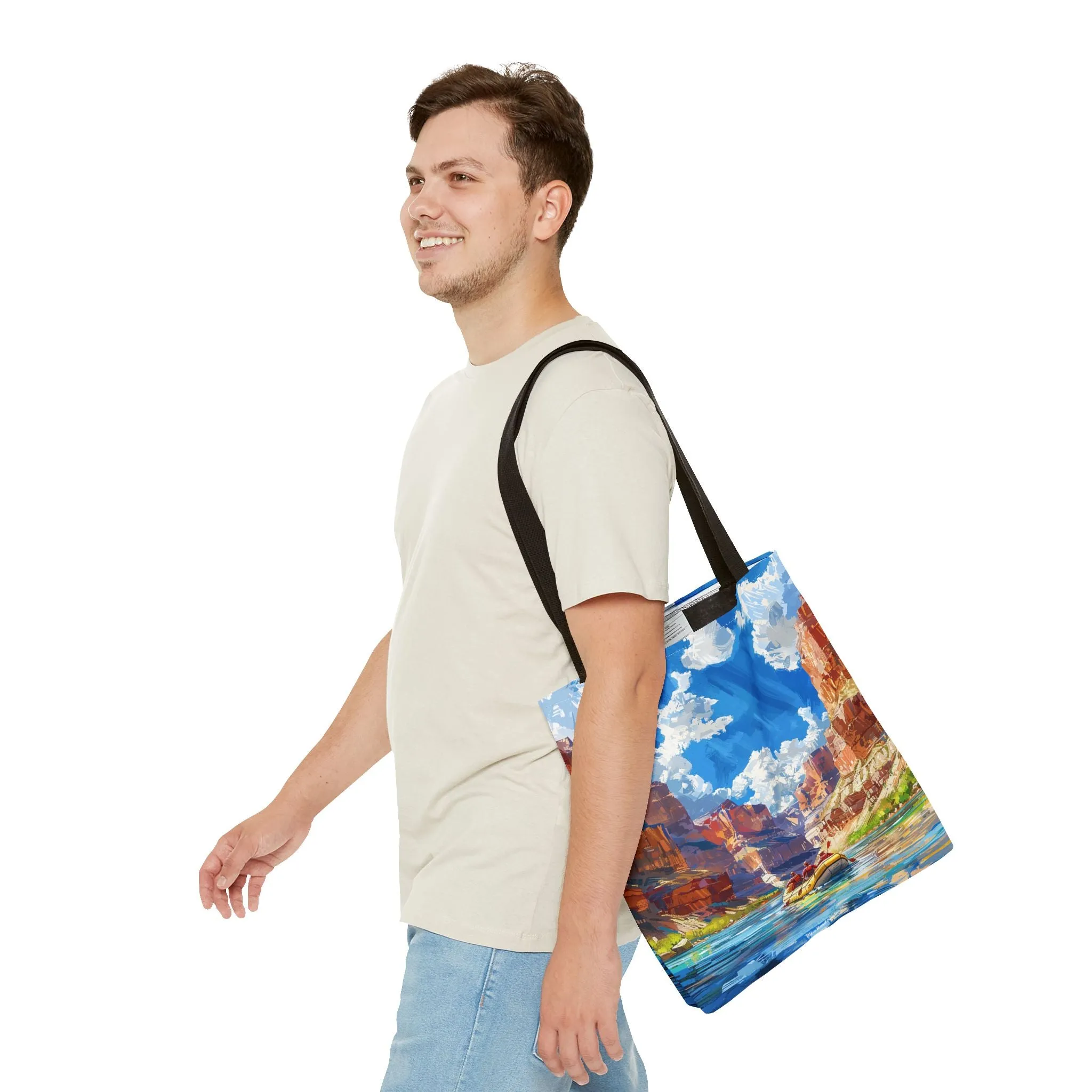 Colorado River Rafting Tote Bag - Ride the Rapids Through the Grand Canyon - Carry the Adventure! Available in 3 sizes.