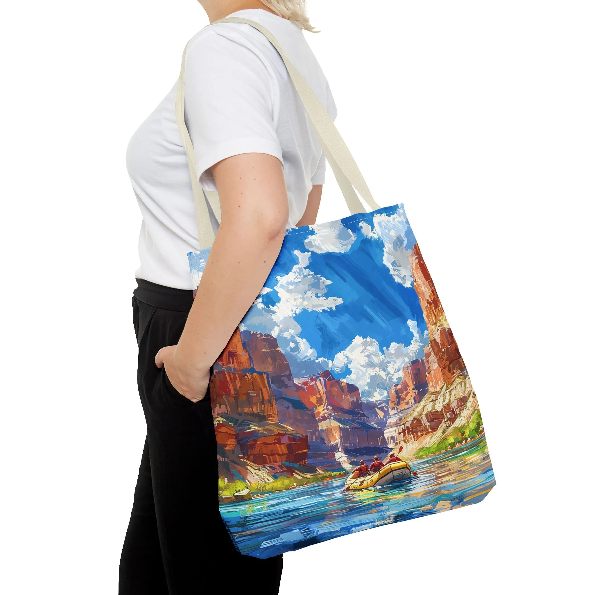 Colorado River Rafting Tote Bag - Ride the Rapids Through the Grand Canyon - Carry the Adventure! Available in 3 sizes.