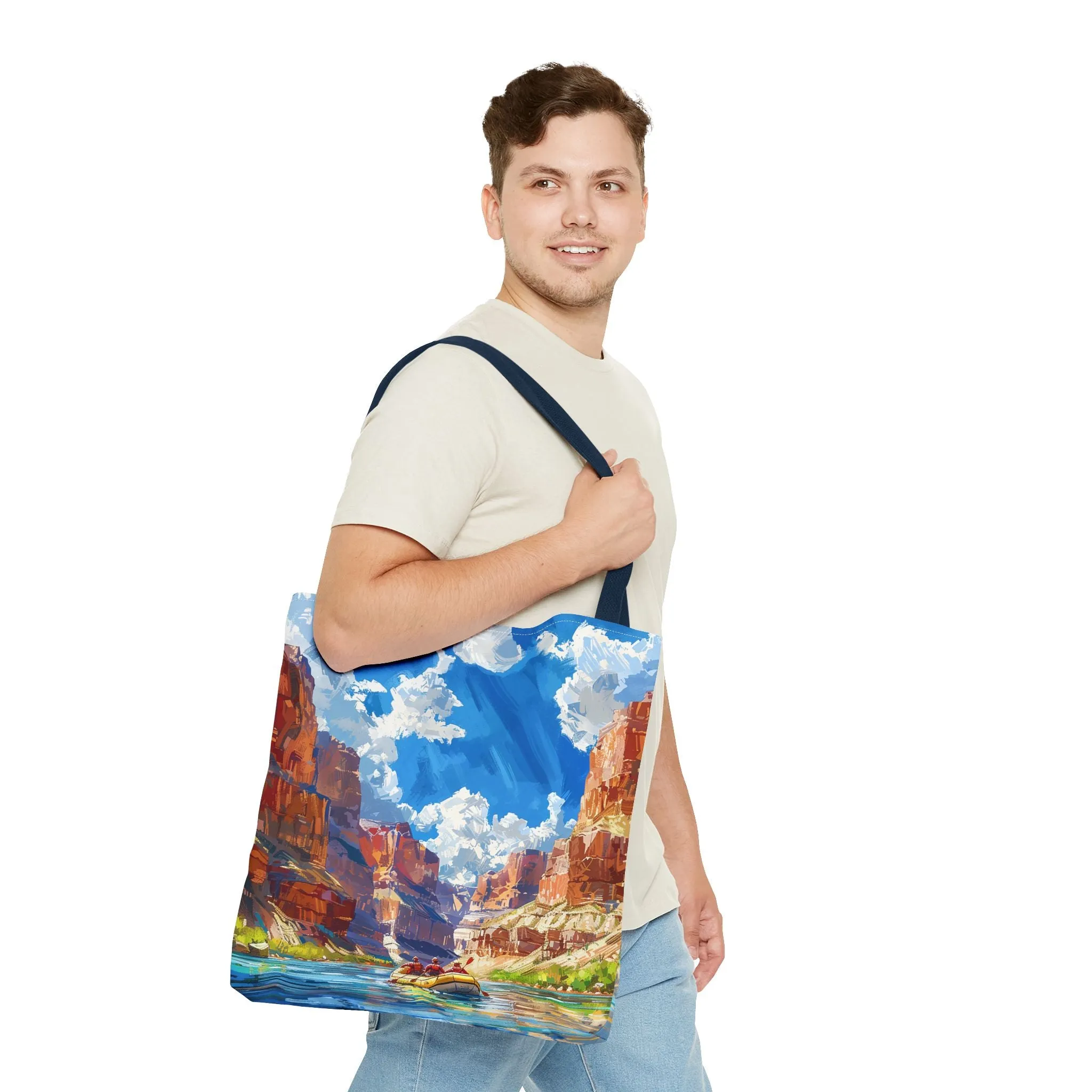 Colorado River Rafting Tote Bag - Ride the Rapids Through the Grand Canyon - Carry the Adventure! Available in 3 sizes.