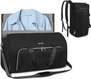 Convertible Garment Bags for Travel with Shoulder and Backpack Straps 2 Shoes Cover