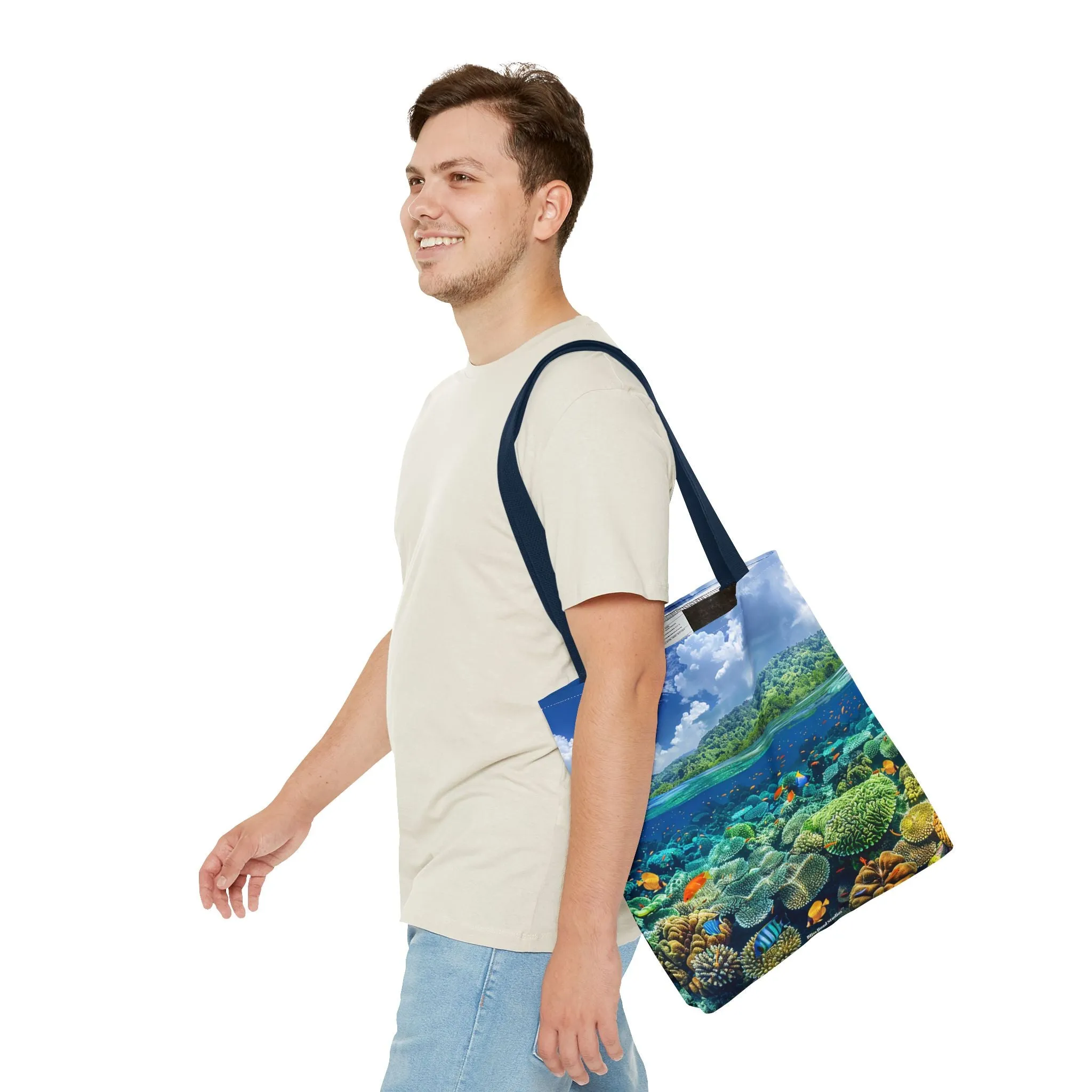 Coral Reef Dreamscape Tote Bag - Dive into a Dream with Every Carry! Available in 3 sizes.