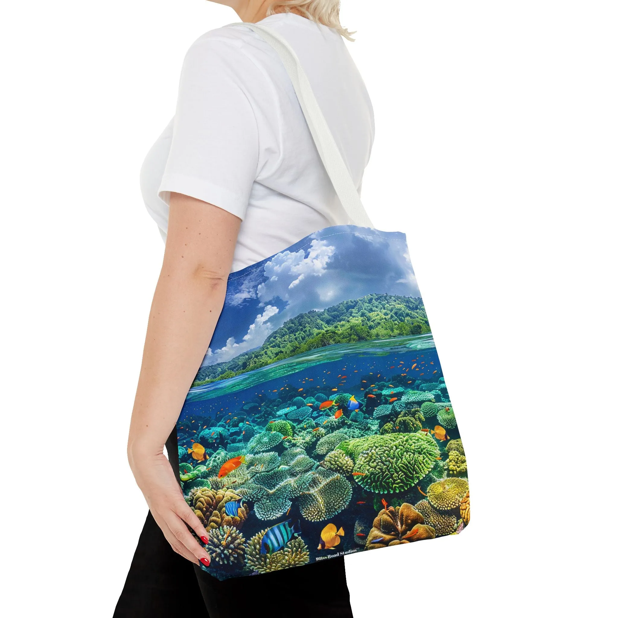 Coral Reef Dreamscape Tote Bag - Dive into a Dream with Every Carry! Available in 3 sizes.