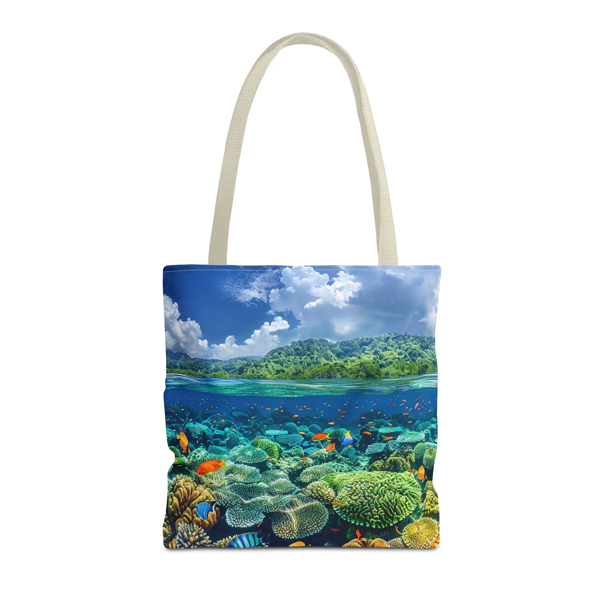 Coral Reef Dreamscape Tote Bag - Dive into a Dream with Every Carry! Available in 3 sizes.