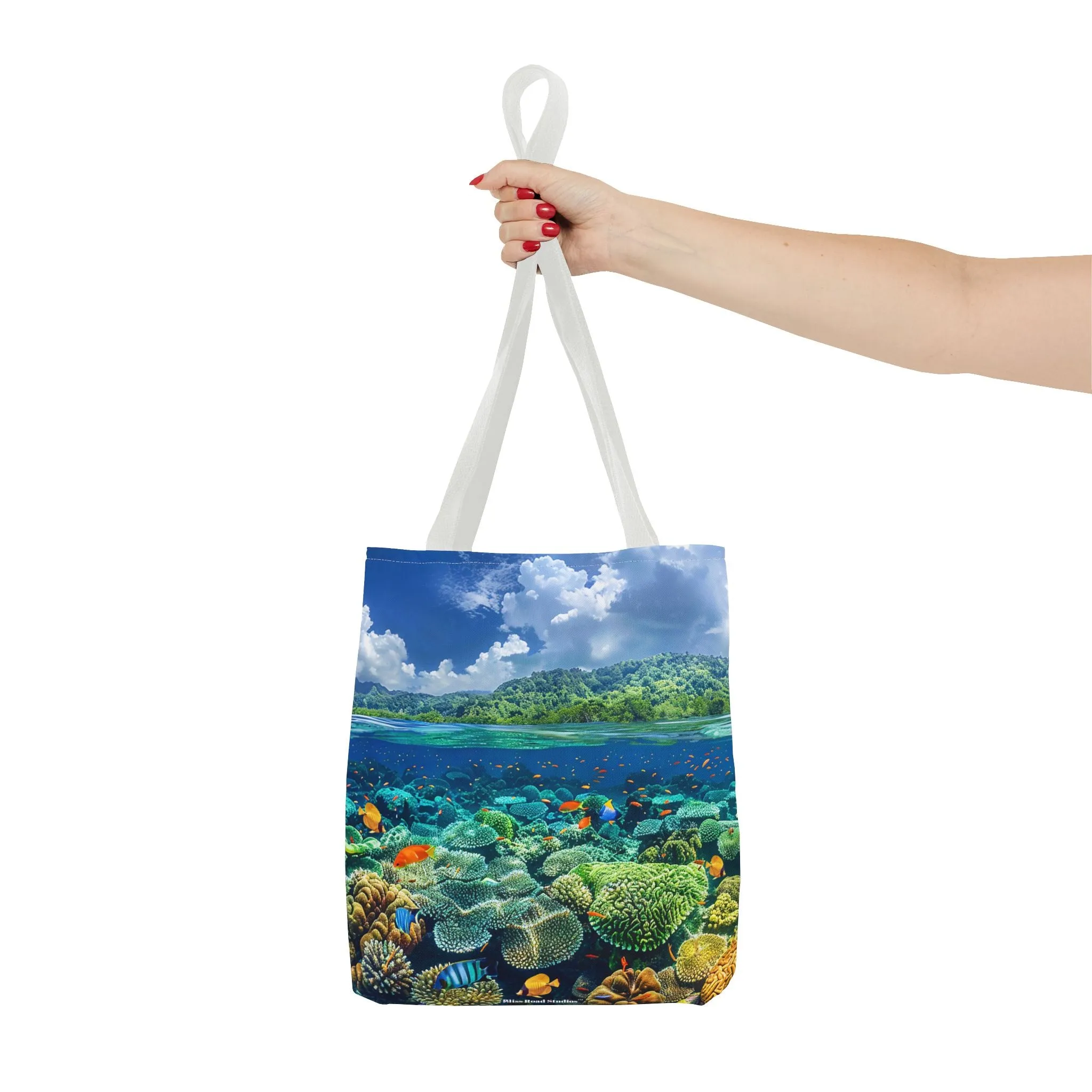 Coral Reef Dreamscape Tote Bag - Dive into a Dream with Every Carry! Available in 3 sizes.