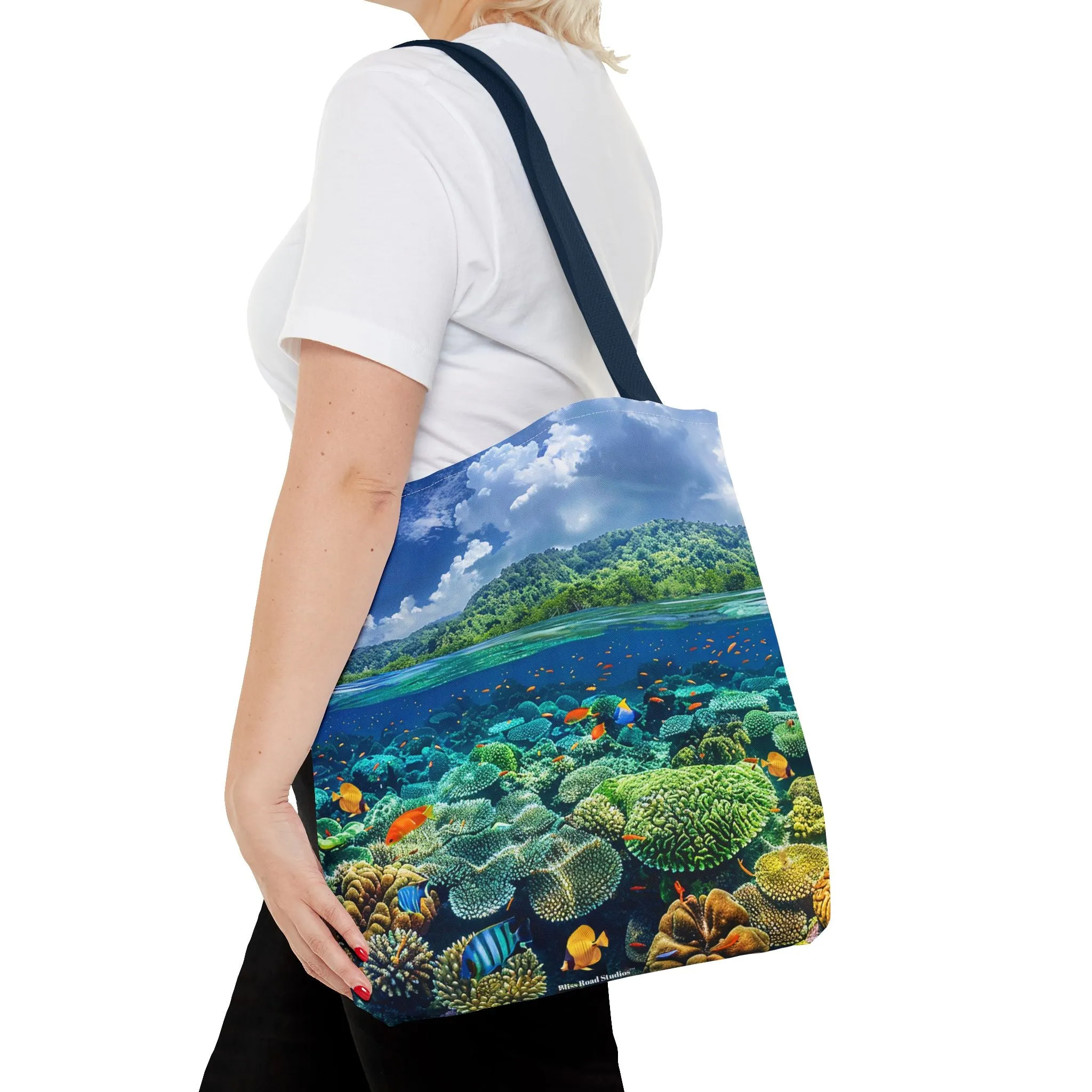 Coral Reef Dreamscape Tote Bag - Dive into a Dream with Every Carry! Available in 3 sizes.