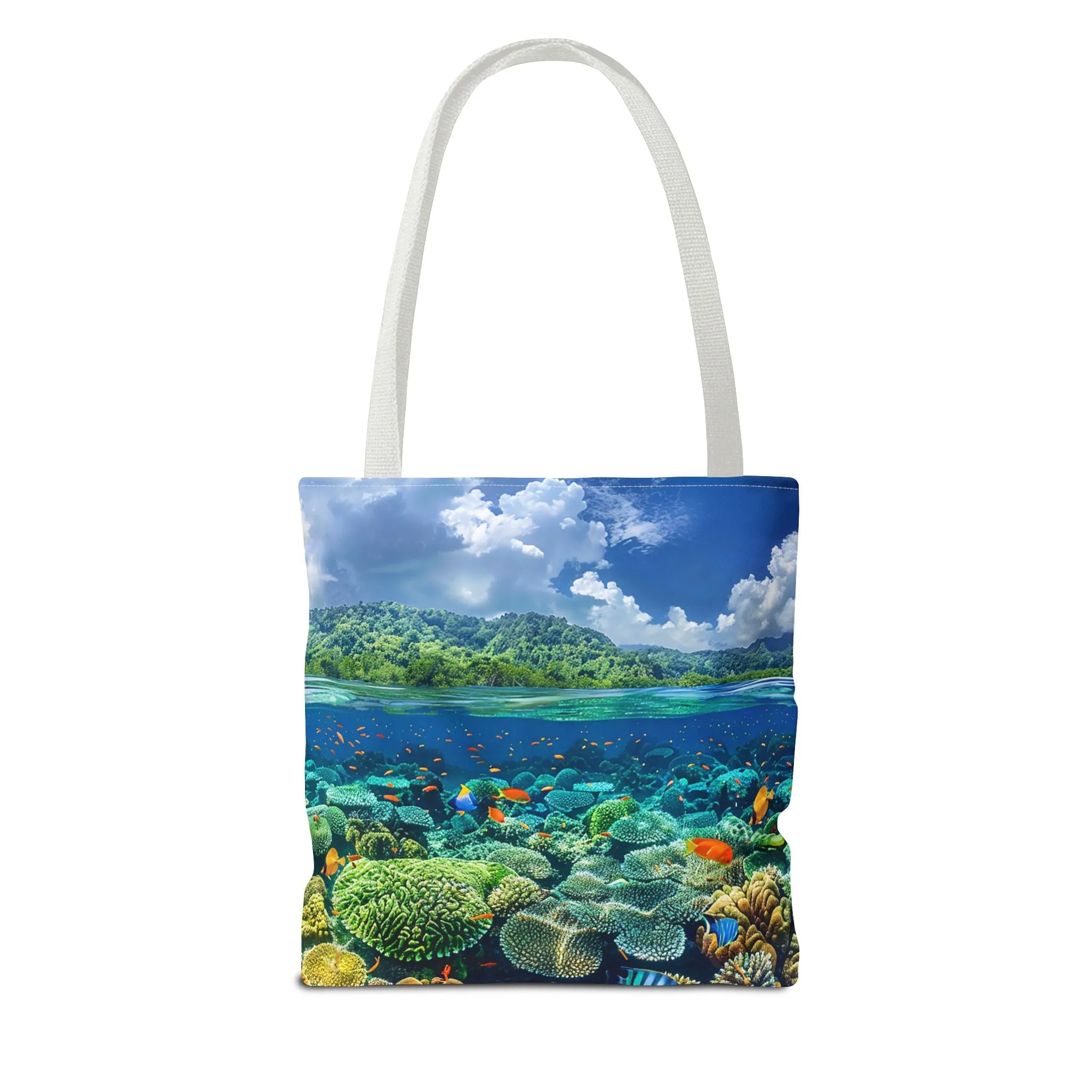 Coral Reef Dreamscape Tote Bag - Dive into a Dream with Every Carry! Available in 3 sizes.