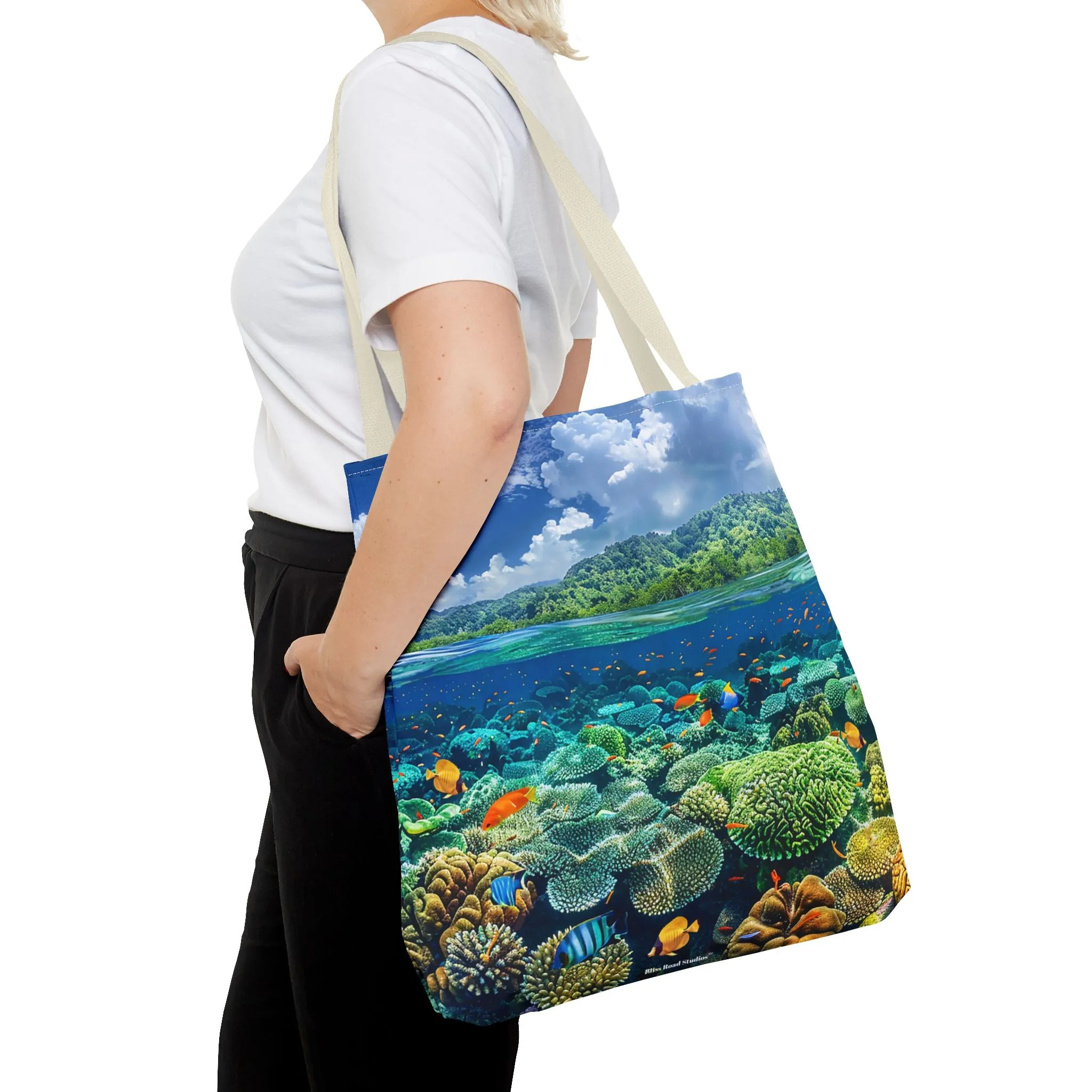 Coral Reef Dreamscape Tote Bag - Dive into a Dream with Every Carry! Available in 3 sizes.