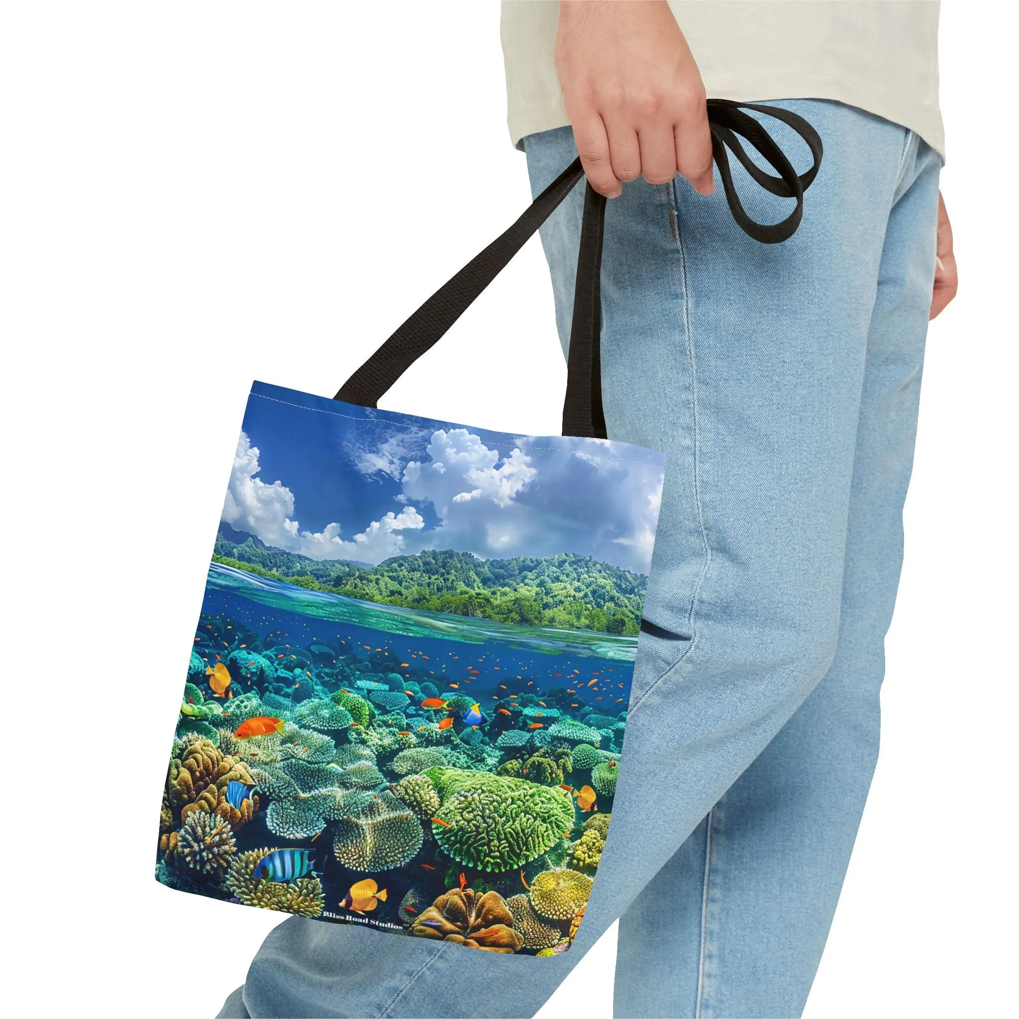 Coral Reef Dreamscape Tote Bag - Dive into a Dream with Every Carry! Available in 3 sizes.