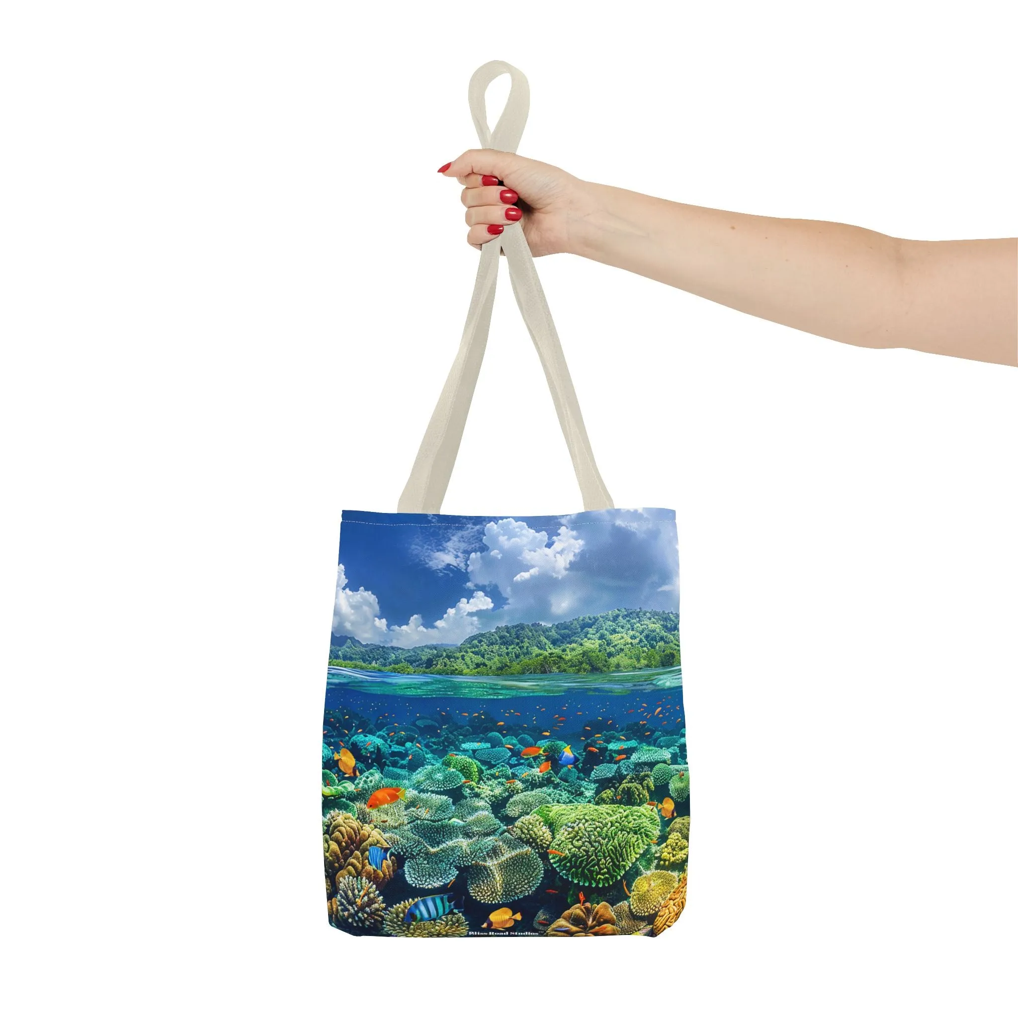 Coral Reef Dreamscape Tote Bag - Dive into a Dream with Every Carry! Available in 3 sizes.