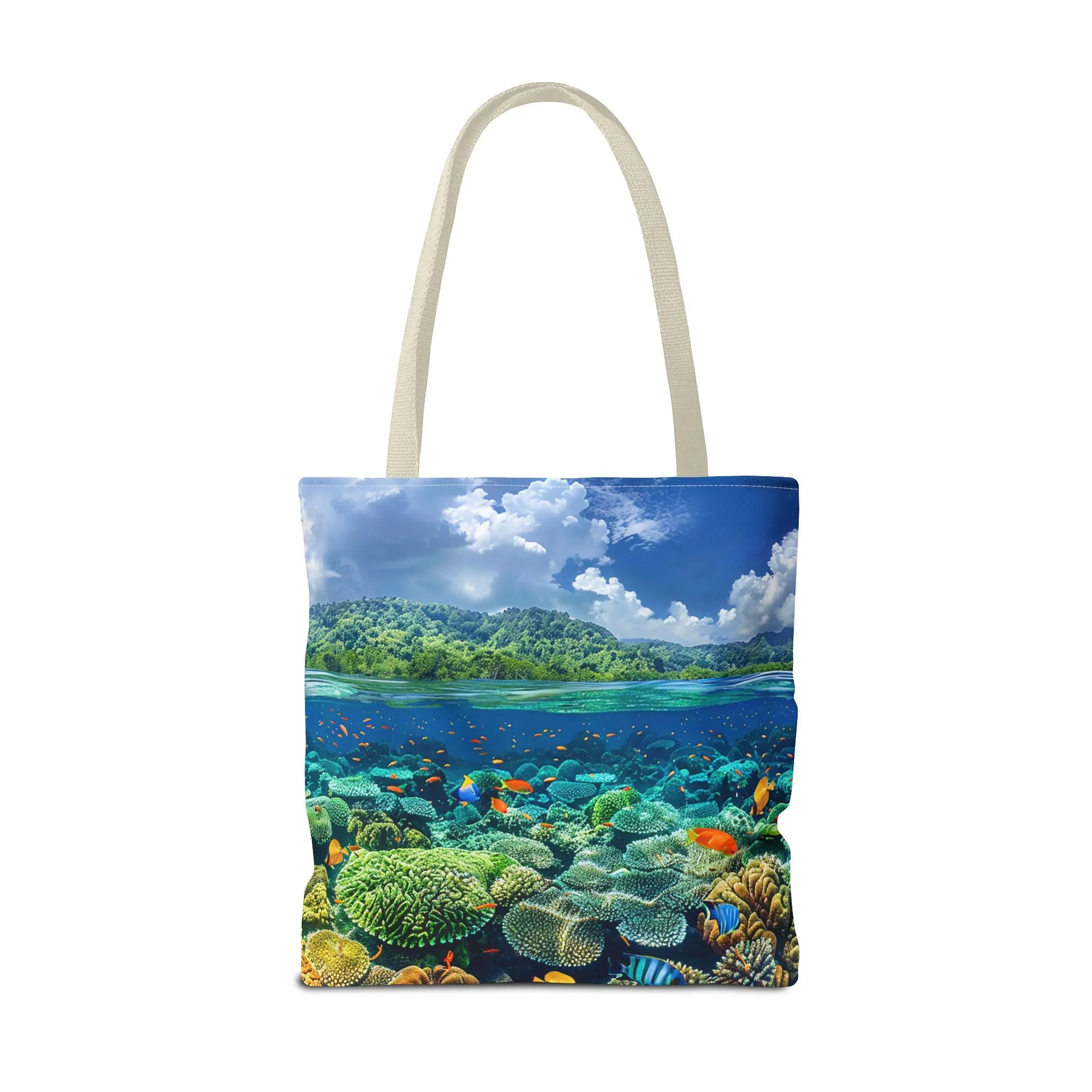 Coral Reef Dreamscape Tote Bag - Dive into a Dream with Every Carry! Available in 3 sizes.