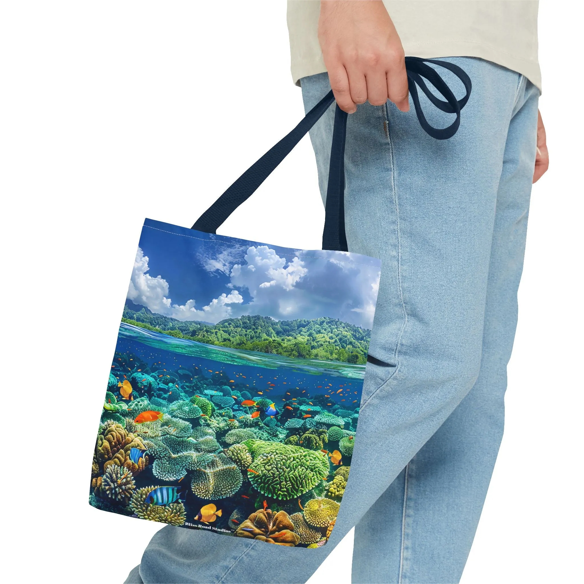 Coral Reef Dreamscape Tote Bag - Dive into a Dream with Every Carry! Available in 3 sizes.