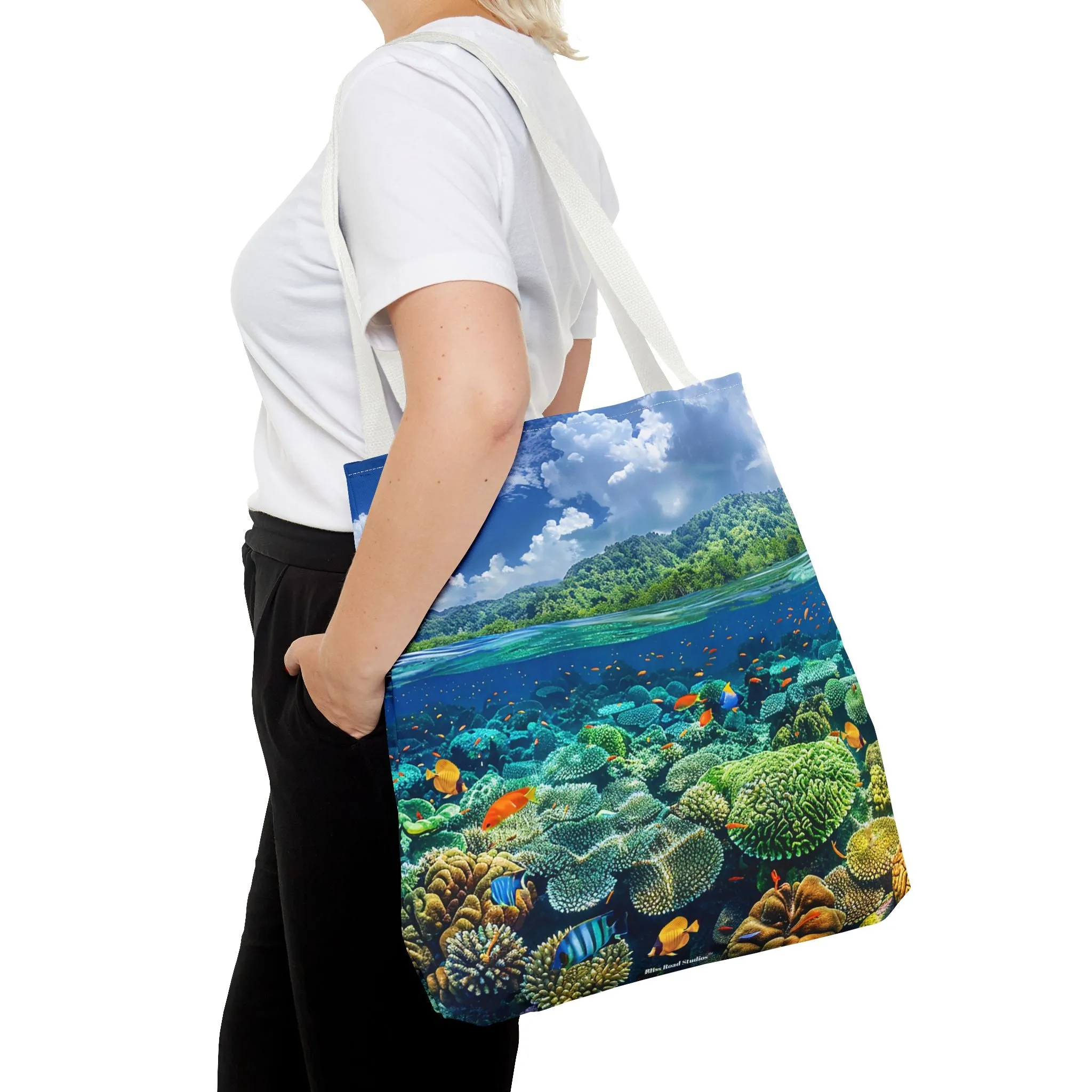 Coral Reef Dreamscape Tote Bag - Dive into a Dream with Every Carry! Available in 3 sizes.