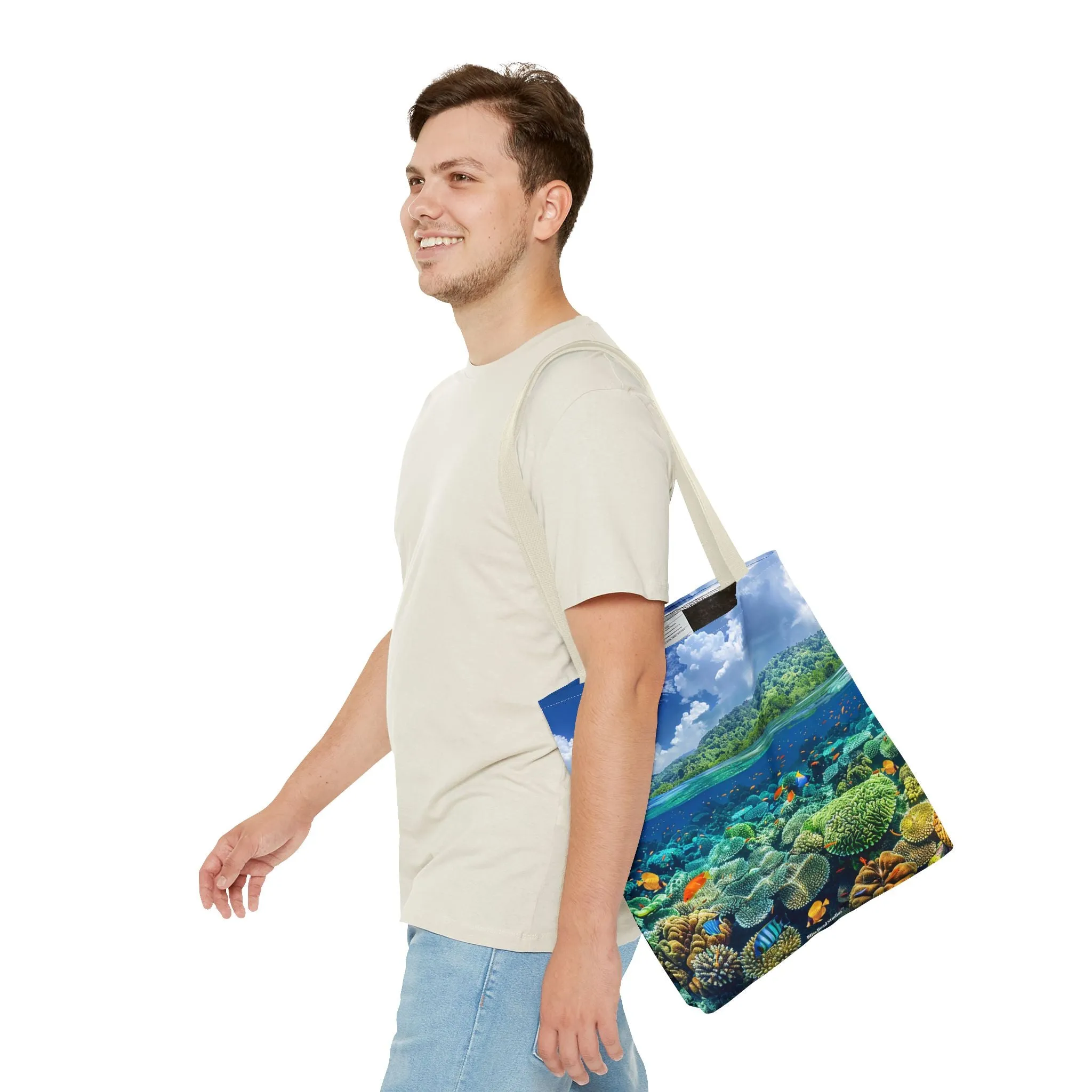 Coral Reef Dreamscape Tote Bag - Dive into a Dream with Every Carry! Available in 3 sizes.