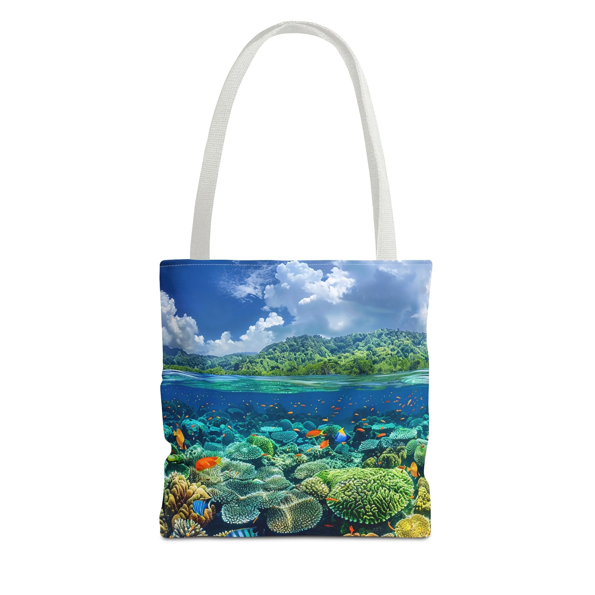 Coral Reef Dreamscape Tote Bag - Dive into a Dream with Every Carry! Available in 3 sizes.