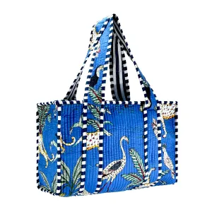 Cotton Block Print Tote Bag- Small & Large