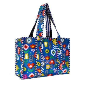 Cotton Block Print Tote Bag- Small & Large