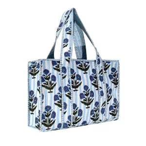 Cotton Block Print Tote Bag- Small & Large