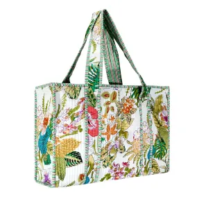 Cotton Block Print Tote Bag- Small & Large
