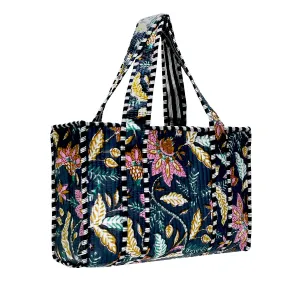Cotton Block Print Tote Bag- Small & Large