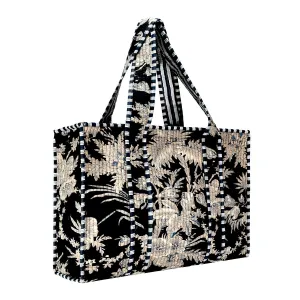 Cotton Block Print Tote Bag- Small & Large