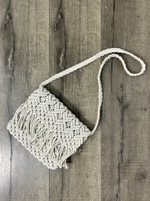 Cream Macrame Tassel Bag