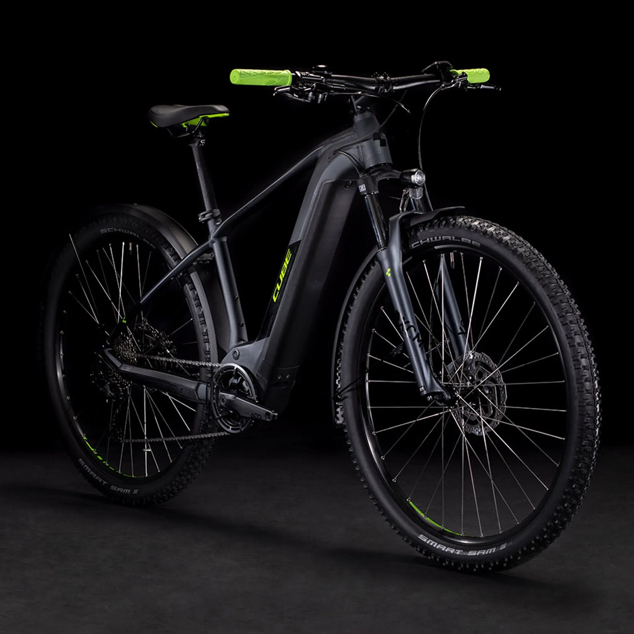 Cube Reaction Hybrid Performance Allroad Electric Bike 500wh Battery Iridium 'n' Green