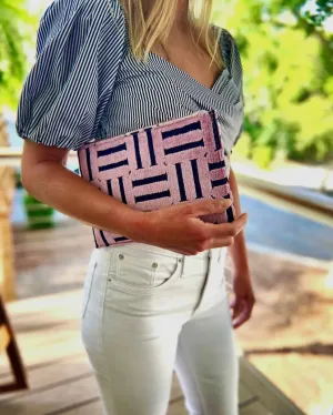 Cushette Basket Weave Clutch