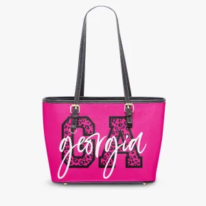 Custom Large Leather Tote Bag