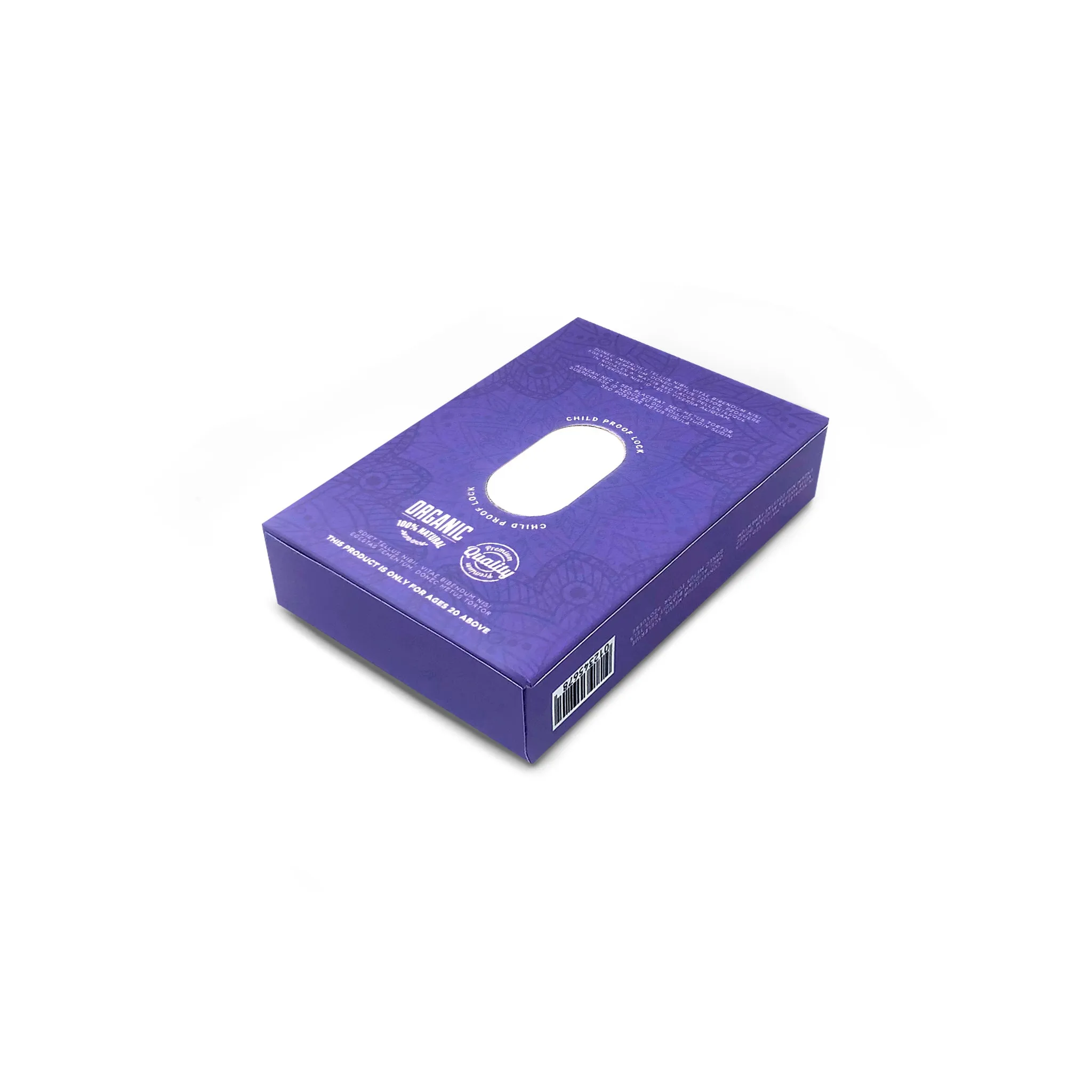 Custom Pre Rolled Turned Edge Box 4PK Quarter Size