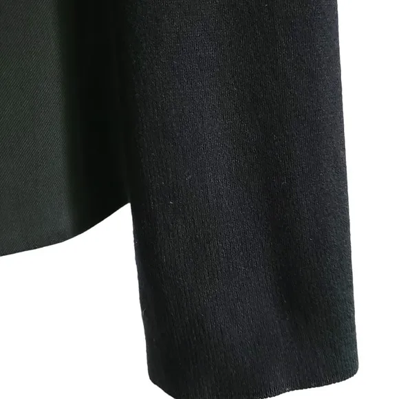 CUT25 by YIGAL AZROUEL Black Leather Trimmed Button Front Blazer Women's 6