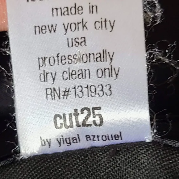 CUT25 by YIGAL AZROUEL Black Leather Trimmed Button Front Blazer Women's 6