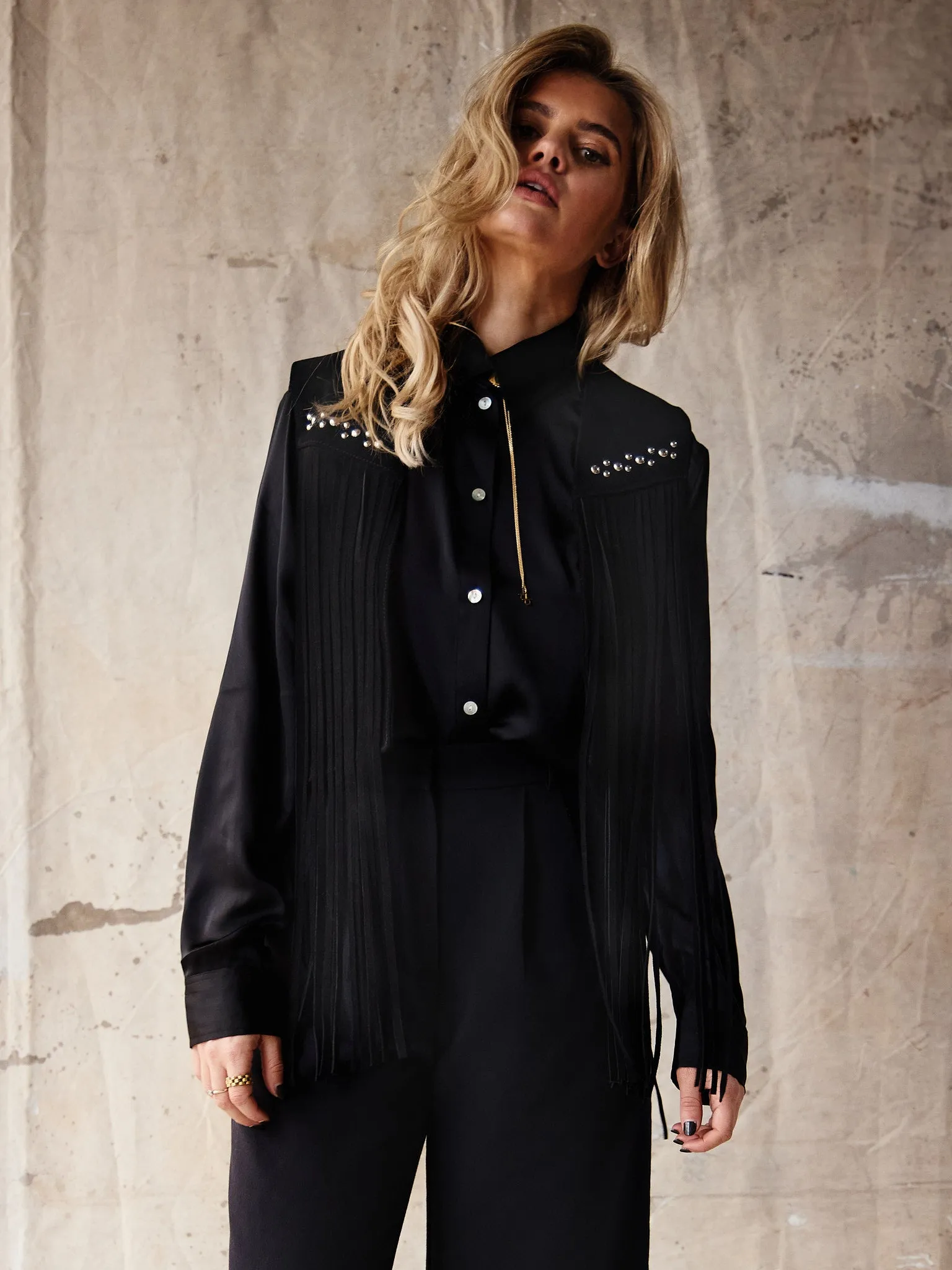 Cya Later Fringe Vest