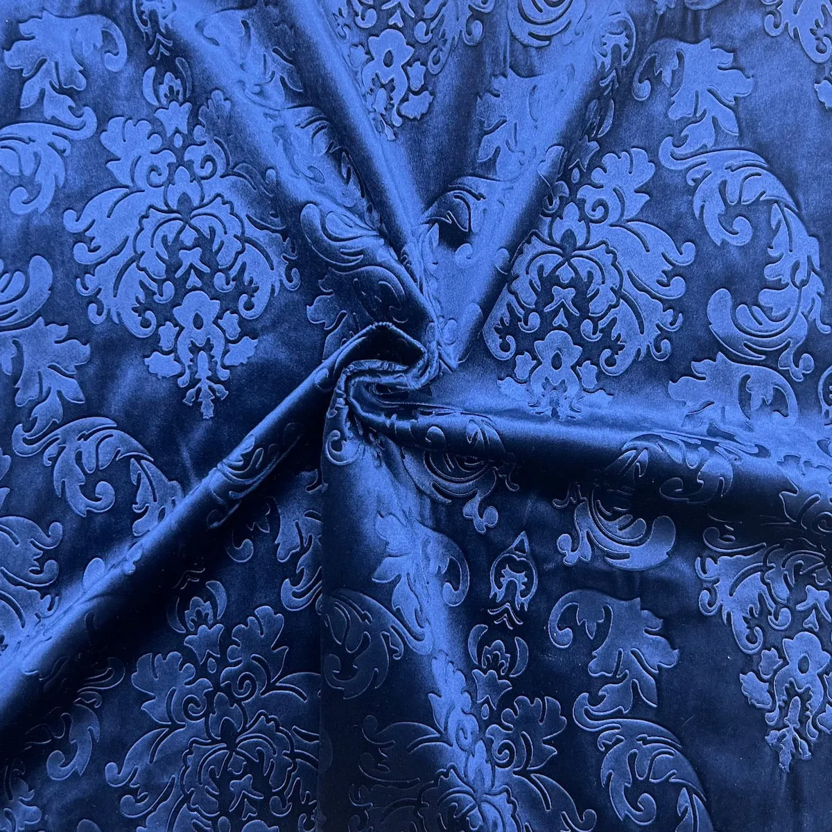 Damask Embossed Velvet Upholstery Drapery Fabric