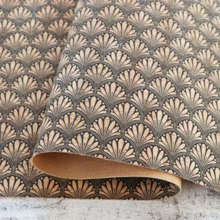 Deco Fans Cork 1/2yd