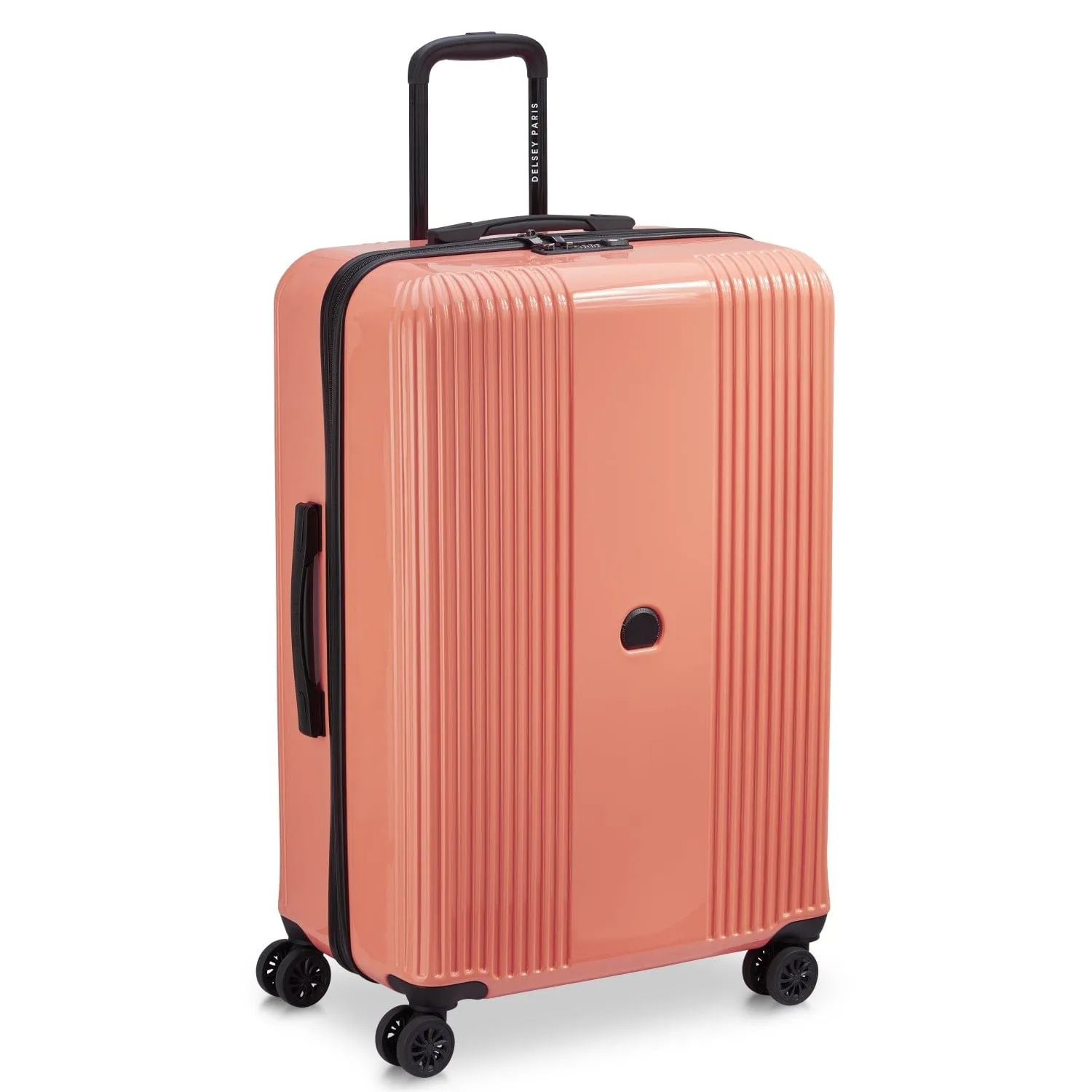 Delsey Ophelie 82Cm Hardcase 4 Double Wheel Expandable Check-In Luggage Trolley Glossy Pink - 00389383119Me