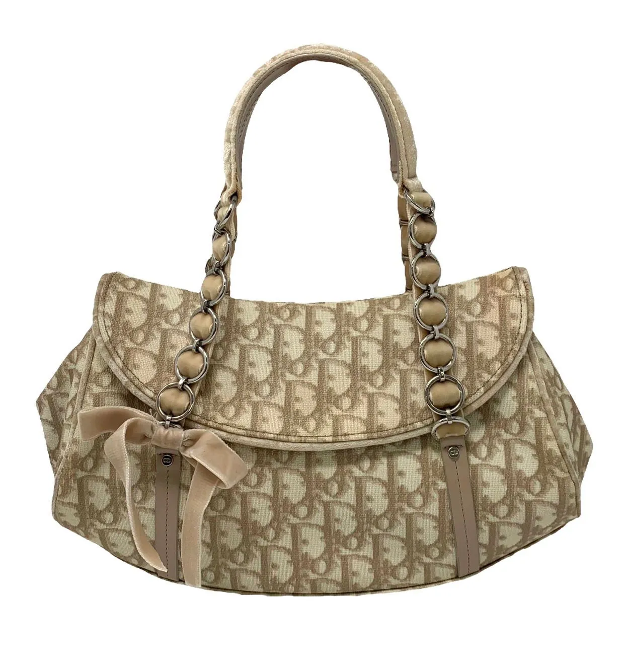 Dior Beige Logo Mini Shoulder Bag