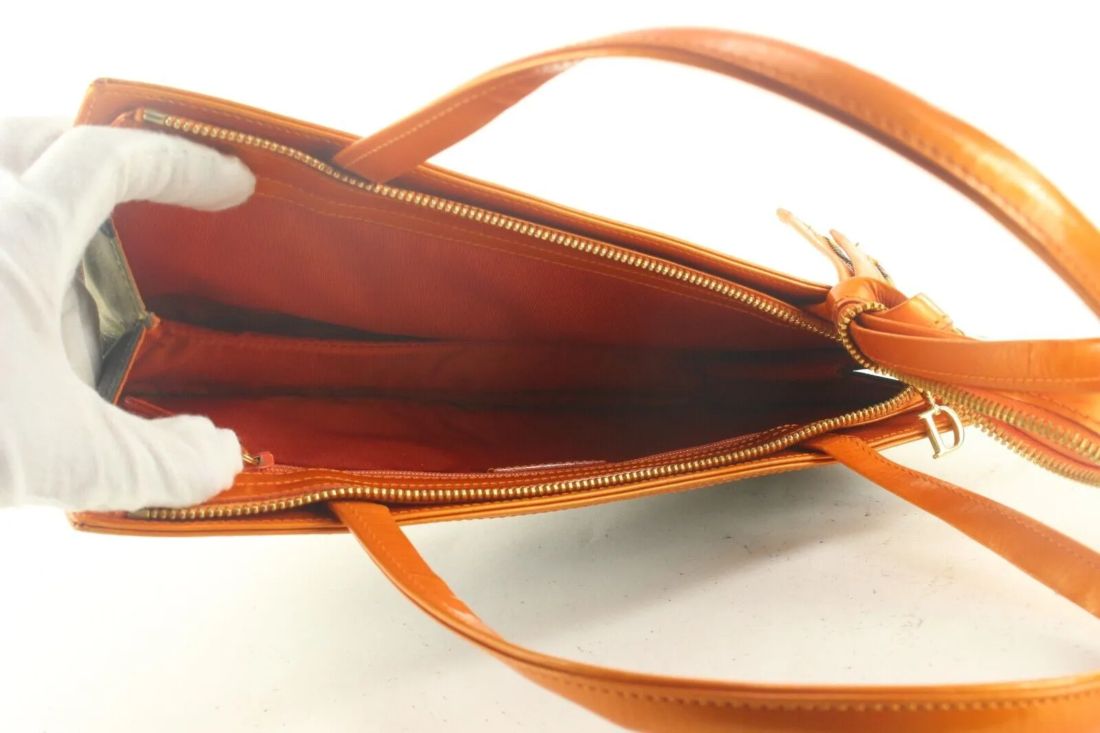 Dior Spring 2001 Orange x Orange Camo Diorella Tote Bag 1DD912K