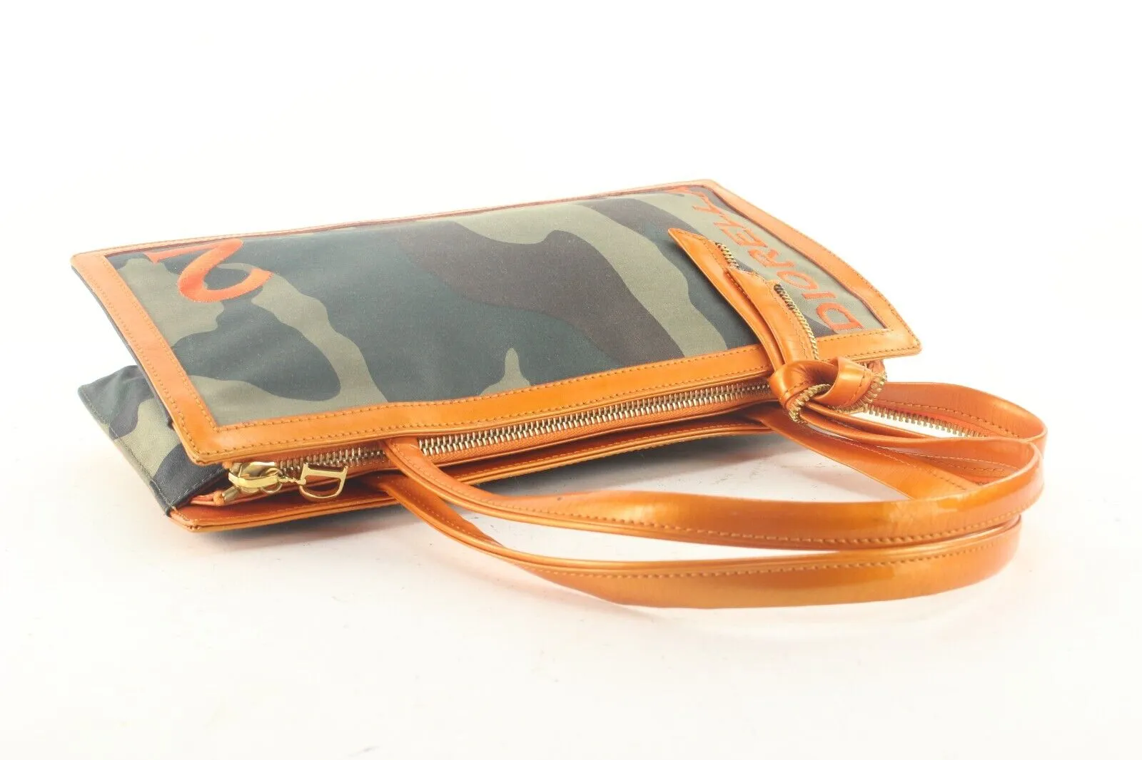 Dior Spring 2001 Orange x Orange Camo Diorella Tote Bag 1DD912K
