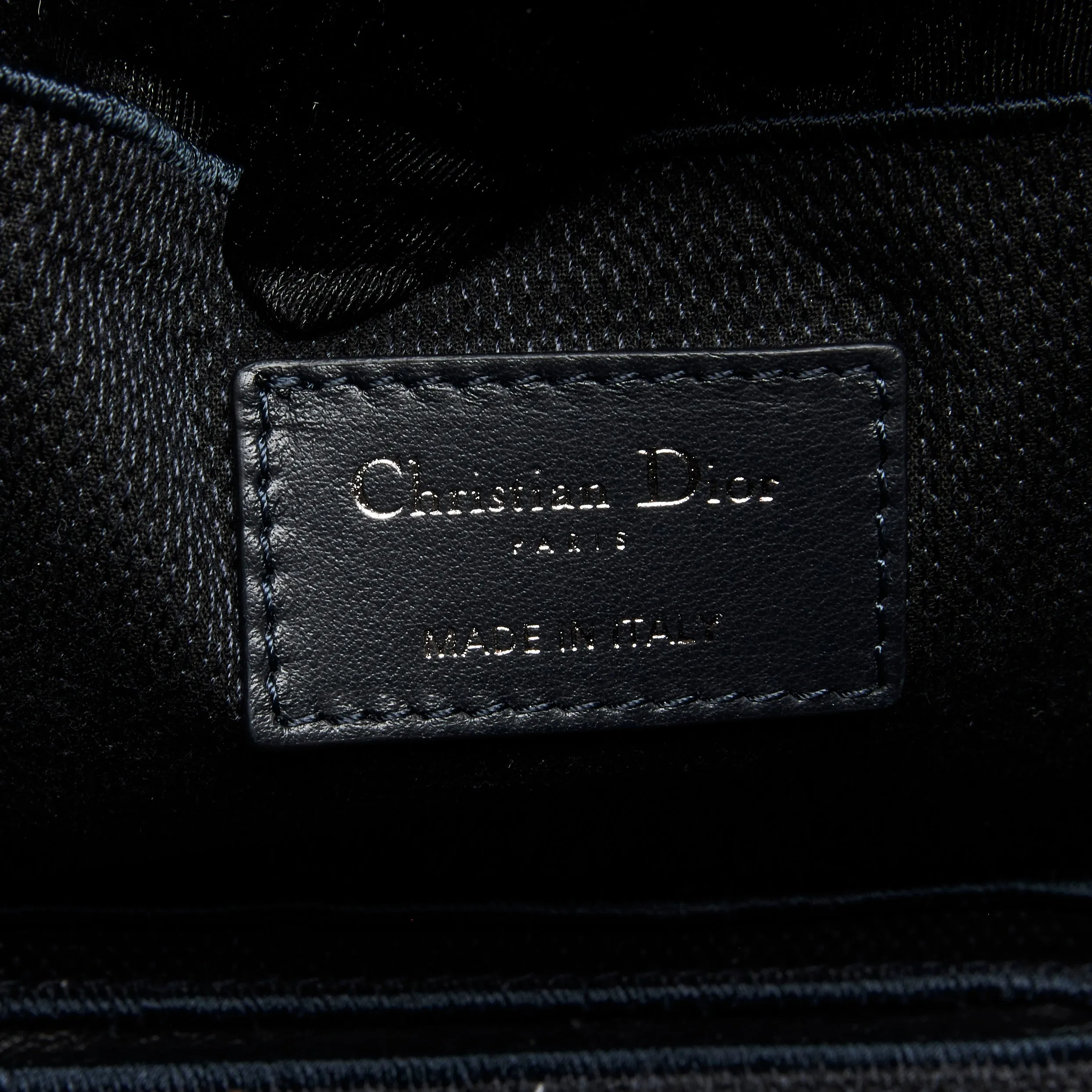 Dior Velvet  Cannage Vanity Case Blue