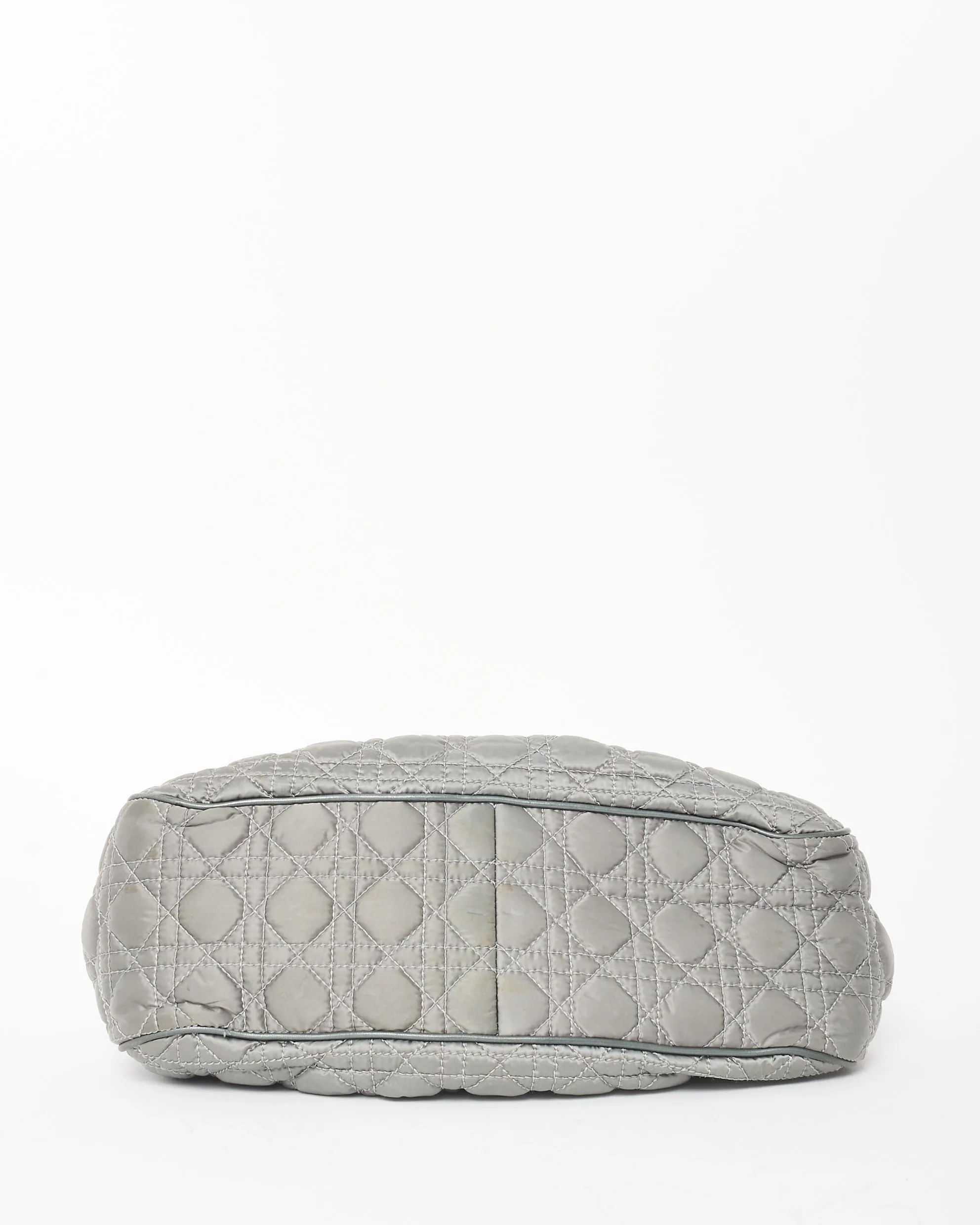 Dior Vintage Grey Cannage Satin Charming Doctor Bag