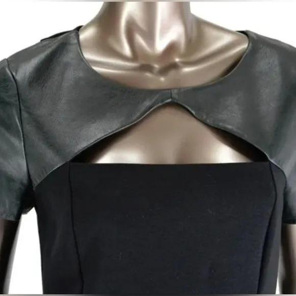 DKNY leather cutout dress 10 Brand New