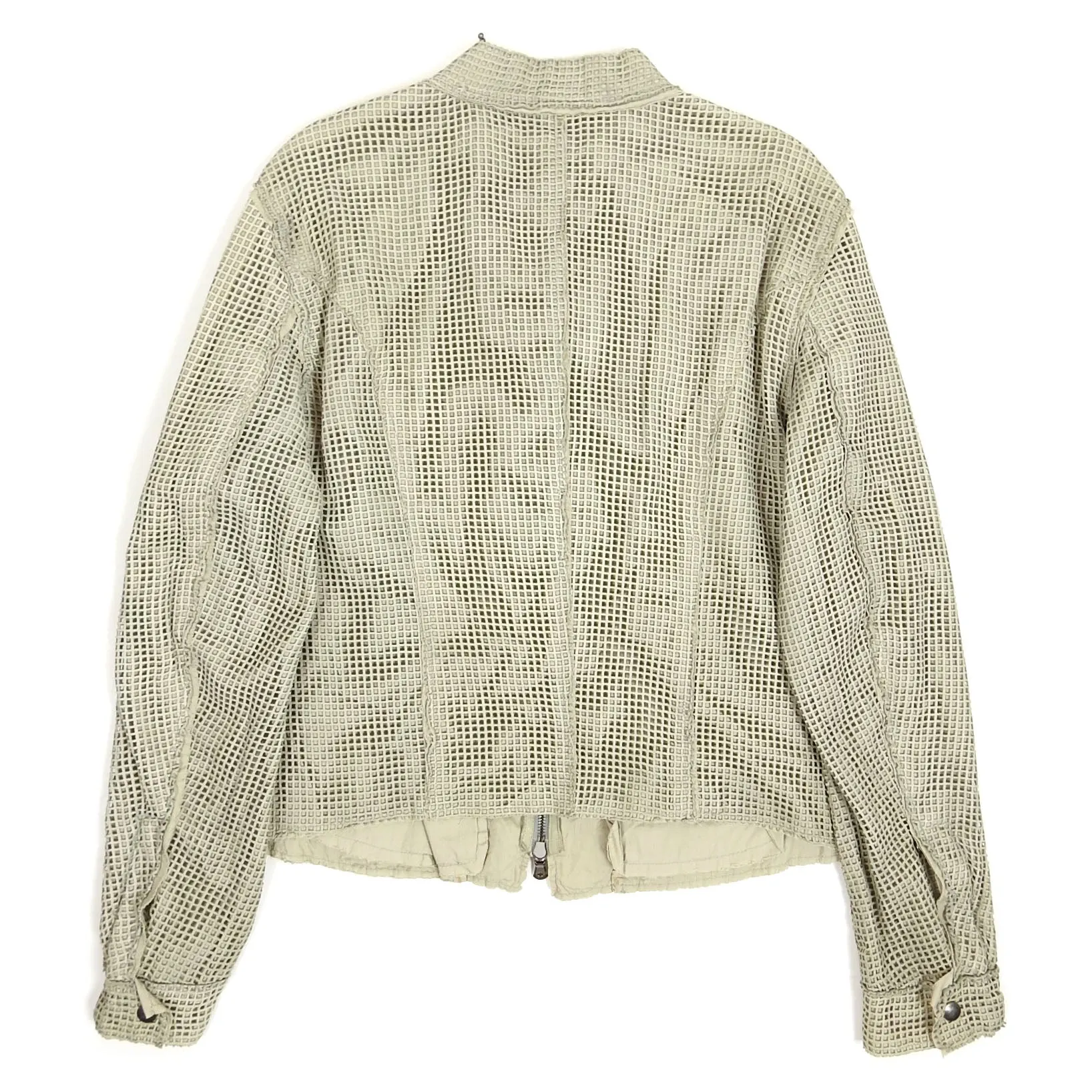 Dolce & Gabbana Leather Laser Cut Moto Jacket Size 50