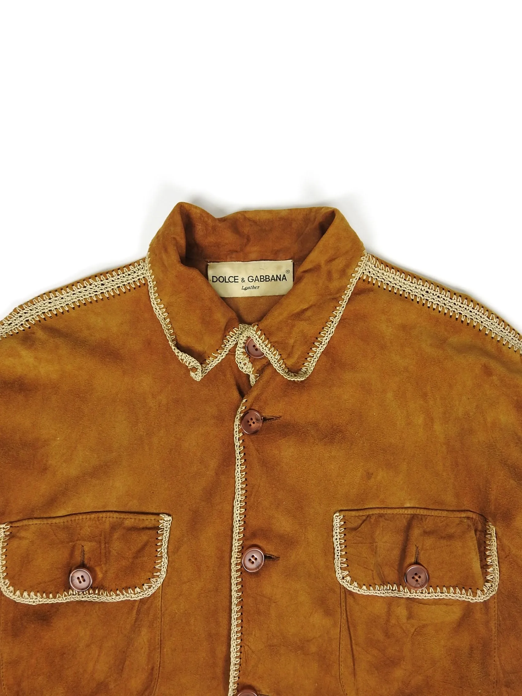 Dolce & Gabbana Suede Shirt Size 52