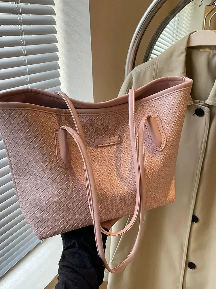 Double Handle Quilted Tote Bag