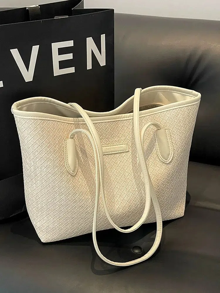 Double Handle Quilted Tote Bag