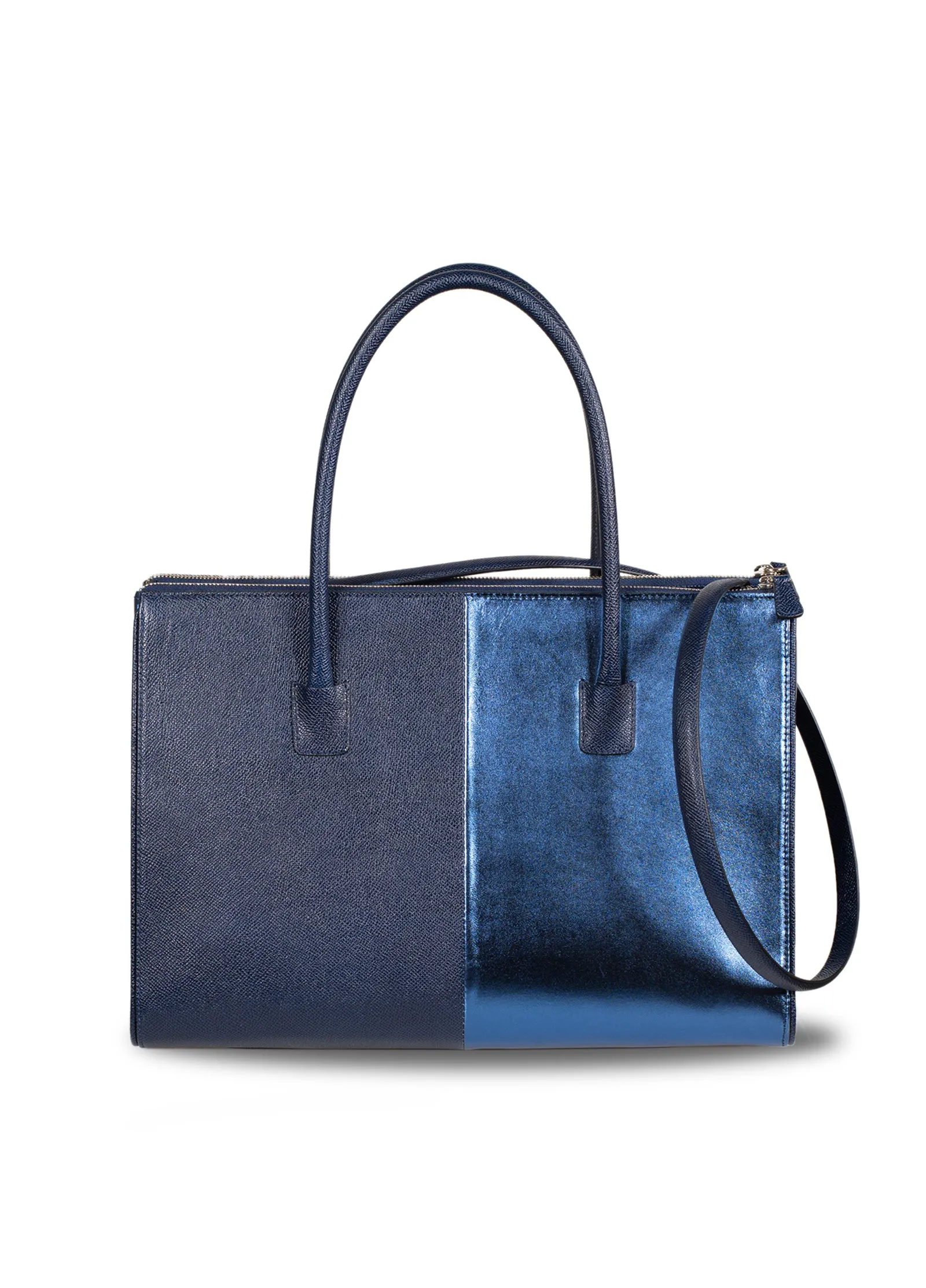 Double Zipper Leather Bag