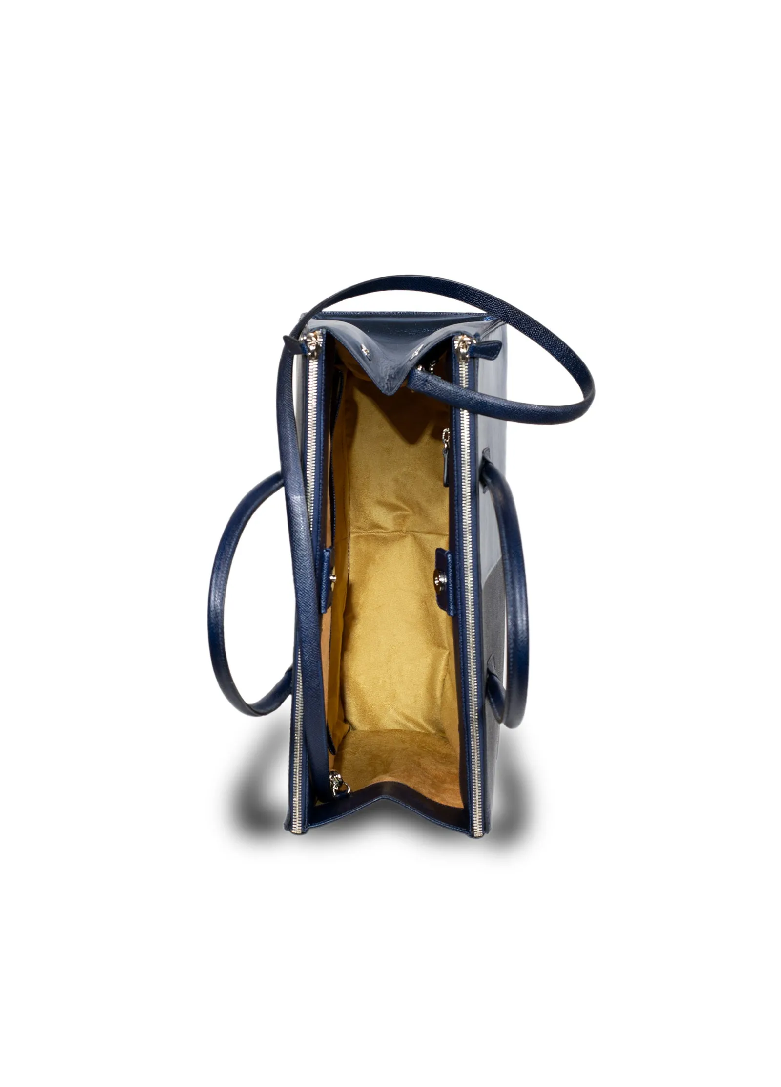 Double Zipper Leather Bag