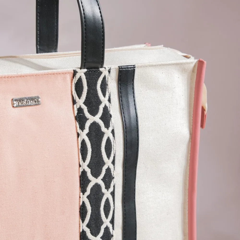 Eco Canvas Tote Bag Pink Set Of 2